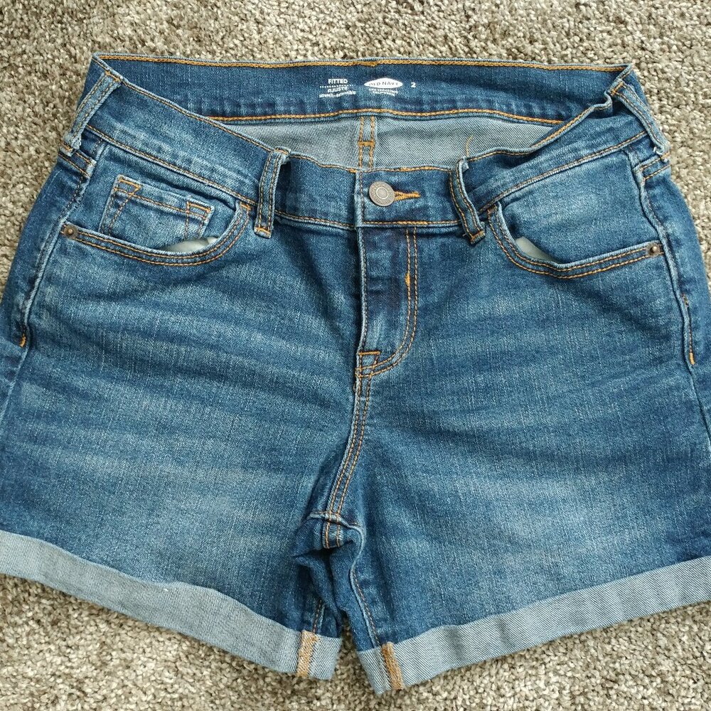 Old Navy Denim Shorts, Great Condition! Cuffed Size 2